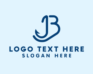 Restaurant - Letter B Fishing Hook logo design