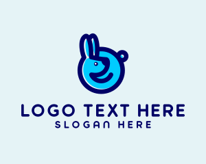 Blue - Easter Bunny Veterinarian logo design