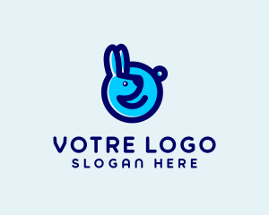 Infinity Sign - Easter Bunny Veterinarian logo design