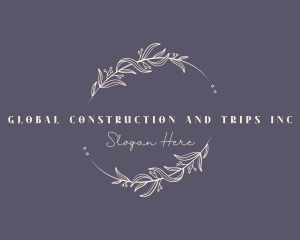 Feminine Floral Wreath Logo