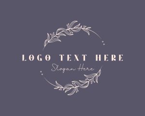 Shop - Feminine Floral Wreath logo design