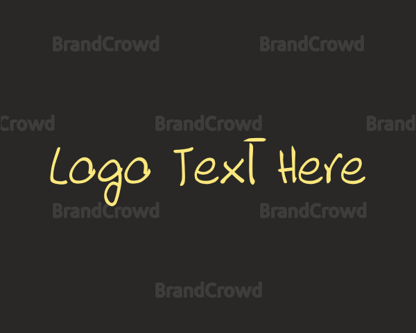 Hand Drawn Font Logo