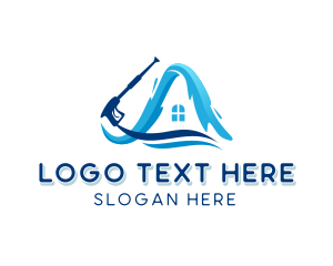 House - Roof Cleaning Pressure Washing logo design