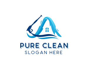 Roof Cleaning Pressure Washing logo design