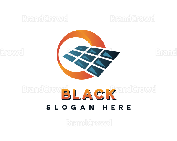 Solar Panel Electricity Logo