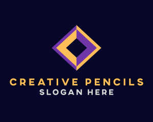 Creative Geometric Diamond logo design