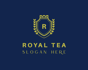 Royal Shield Wreath logo design