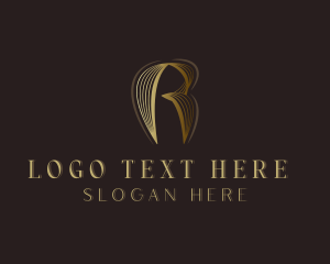 Interior Design - Stylish Luxury Studio Letter R logo design