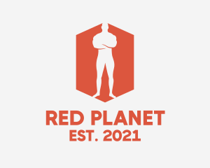 Red Masculine Man Body  logo design