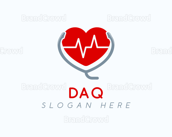 Heart Beat Stethoscope Logo