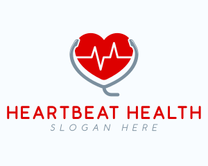 Cardiovascular - Heart Beat Stethoscope logo design