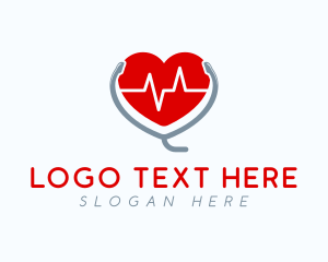 Heart Beat Stethoscope Logo