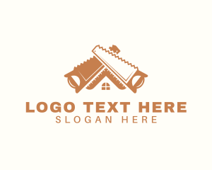Tradesman - House Carpentry Saw logo design