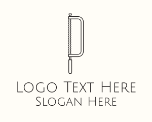 Minimalist Hacksaw Tool Logo