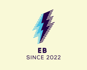 Electric - Blue Lightning Duo logo design
