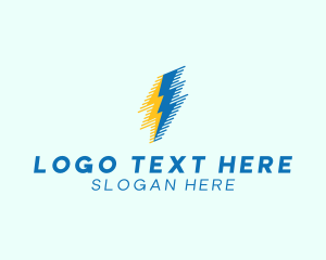 Voltage - Lightning Storm Weather logo design