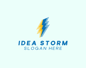 Lightning Storm Weather logo design