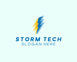 Lightning Storm Weather logo design