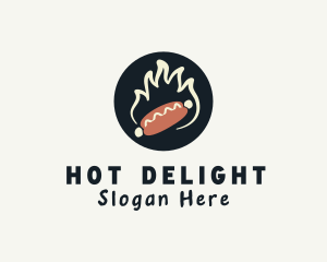 Hot Dog - Flaming Hot Dog logo design