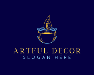 Candle Souvenir Decor logo design