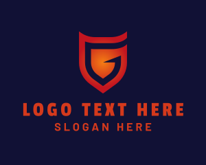 Gamer - Digital Shield Letter G logo design