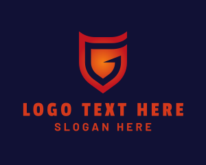 Shield - Digital Shield Letter G logo design