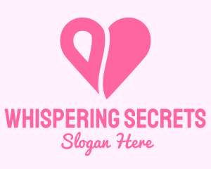 Intimate - Pink Minimalist Heart logo design