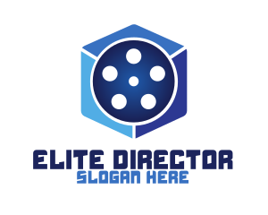 Director - Movie Reel Cube logo design