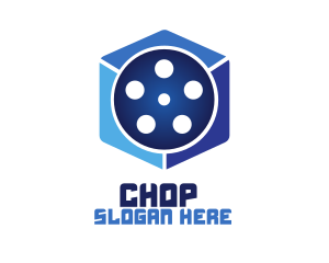 Cinematography - Movie Reel Cube logo design