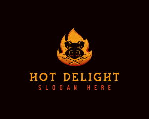 Fire Pork Barbecue logo design