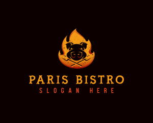 Fire Pork Barbecue logo design