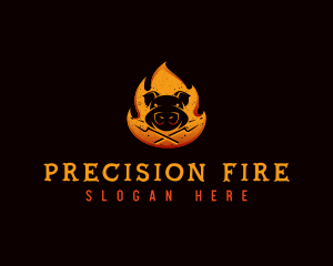 Fire Pork Barbecue logo design