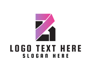 Number 7 - Modern Tech Letter B logo design