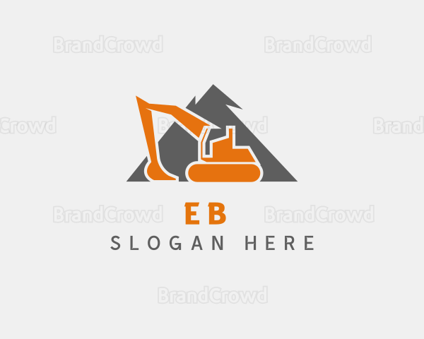 Industrial Construction Excavator Machinery Logo