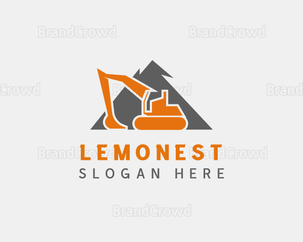 Industrial Construction Excavator Machinery Logo