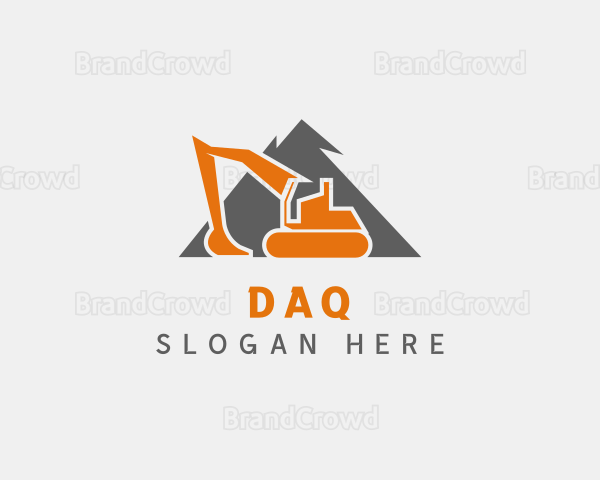 Industrial Construction Excavator Machinery Logo
