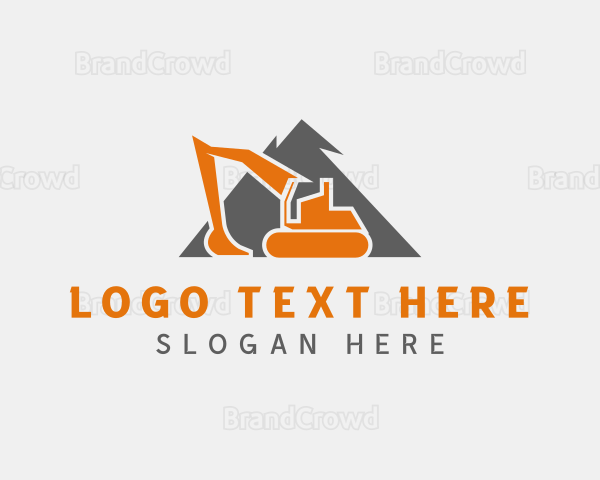 Industrial Construction Excavator Machinery Logo