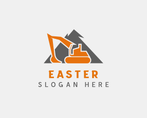 Excavation - Industrial Construction Excavator Machinery logo design