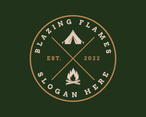 Bonfire - Camping Bonfire Tent logo design