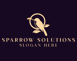 Sparrow - Feather Sparrow Bird logo design