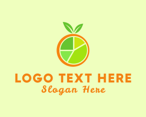 Green And Orange - Citrus Fruit Chart logo design