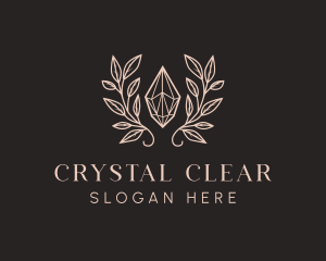 Crystal - Crystal Jewelry Wreath logo design