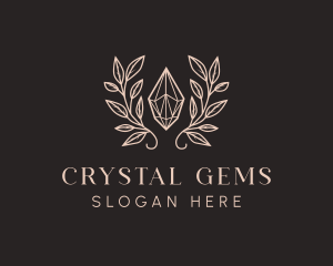 Crystal Jewelry Wreath logo design