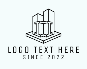 Metropolitan - Urban City Skyscraper logo design
