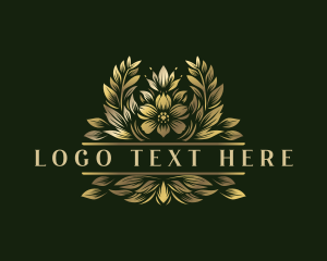 Stylish Floral Ornament logo design