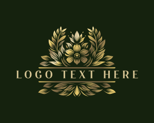 Stylish Floral Ornament Logo