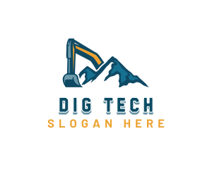 Digging Excavation Machine logo design