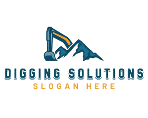 Digging Excavation Machine logo design