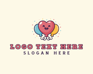 Venue - Heart Balloon Party logo design