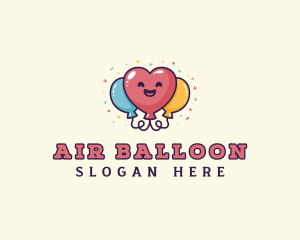 Balloon - Heart Balloon Party logo design